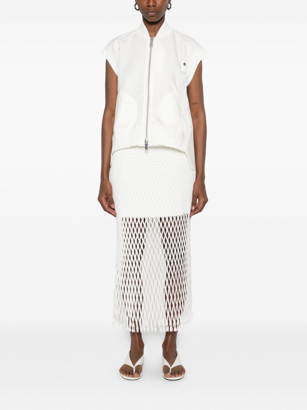 Sacai Women Wool And Nylon Vest SACAI