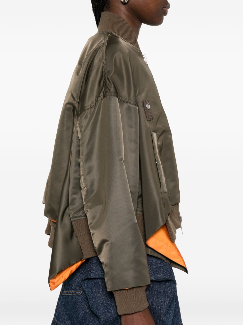 Sacai Women Nylon Bomber Jacket SACAI