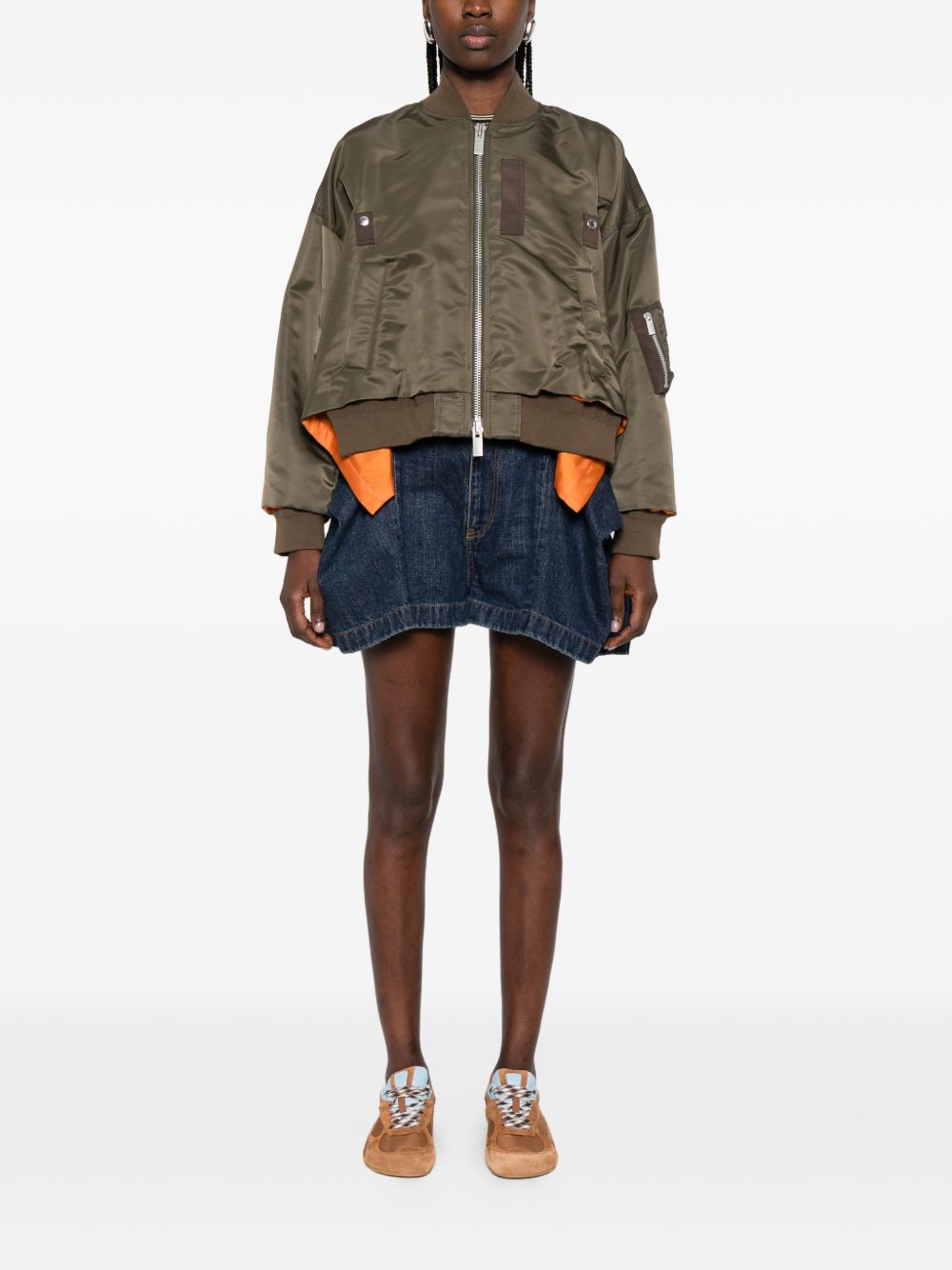 Sacai Women Nylon Bomber Jacket SACAI