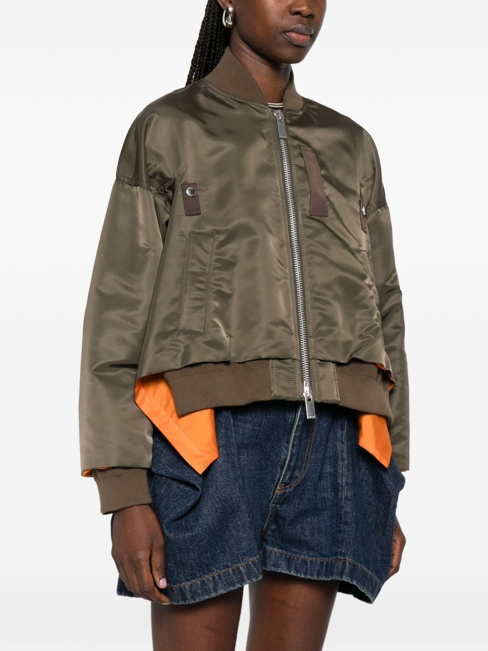 Sacai Women Nylon Bomber Jacket SACAI