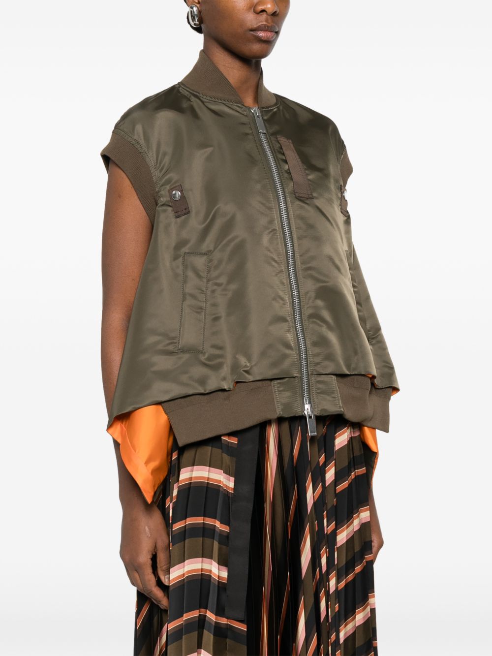 Sacai Women Nylon Zipped Vest SACAI