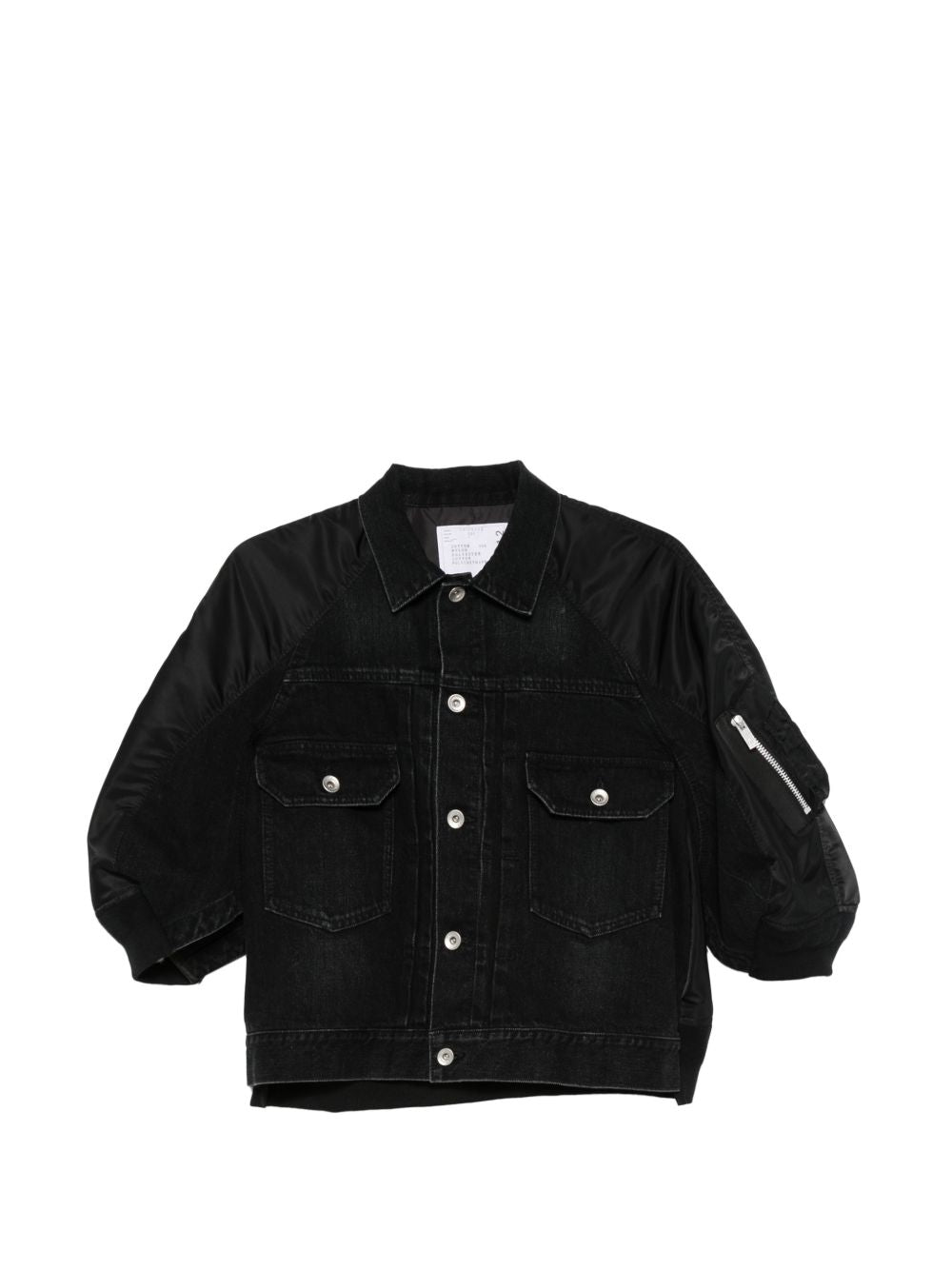 Sacai Women Nylon And Denim Jacket SACAI