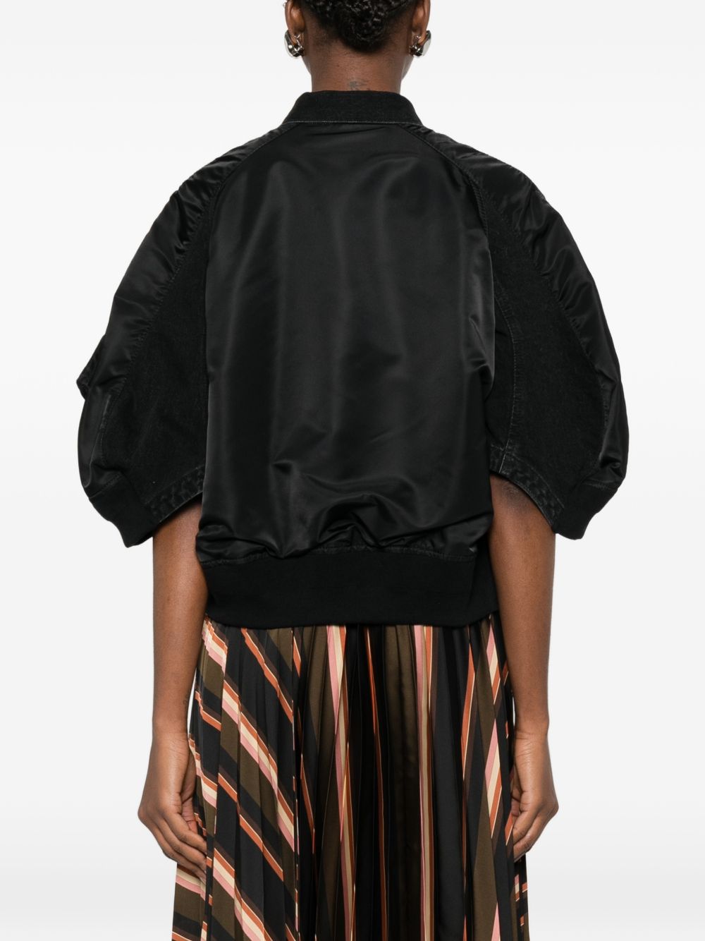 Sacai Women Nylon And Denim Jacket SACAI