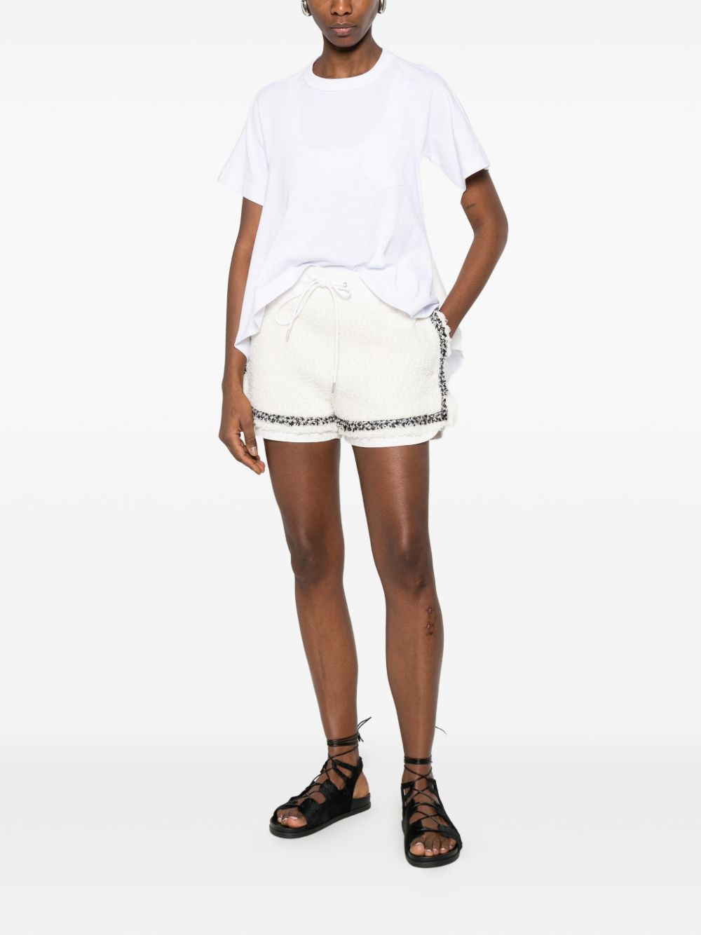Sacai Women Tweed Shorts SACAI