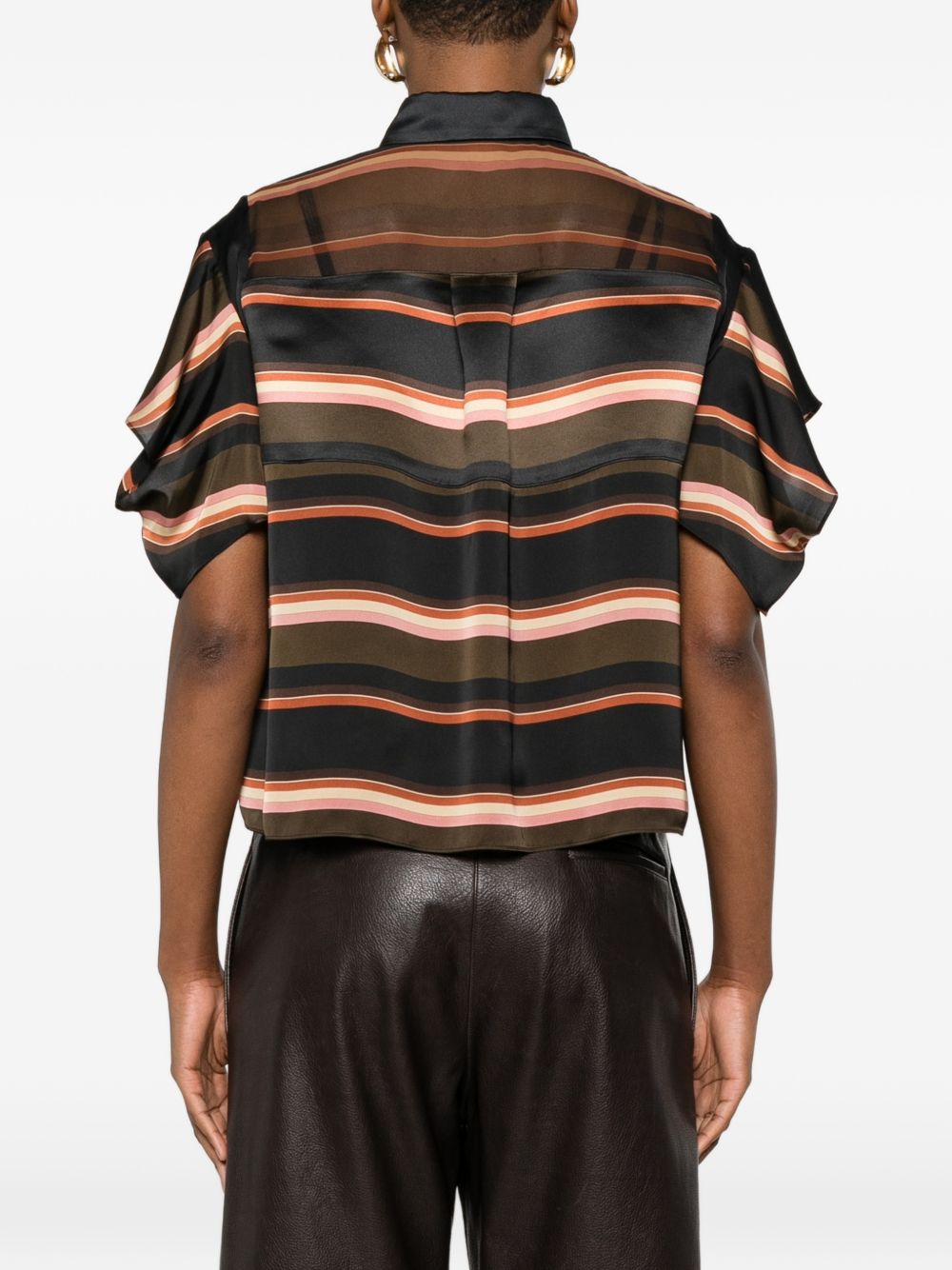 Sacai Women Striped Polo Shirt SACAI