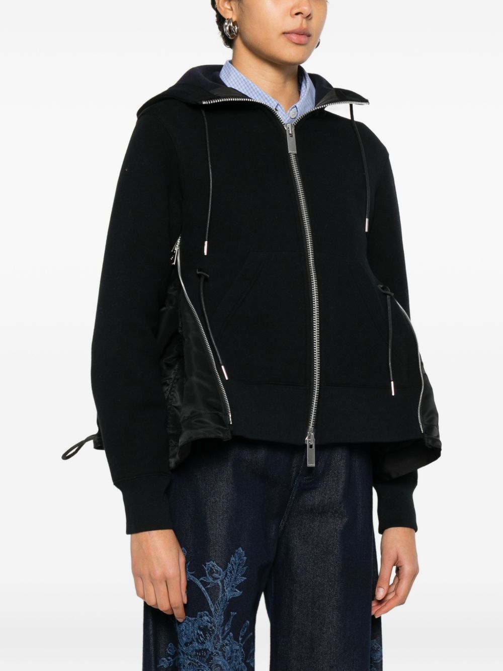 Sacai Women Cotton Zipped Hoodie SACAI