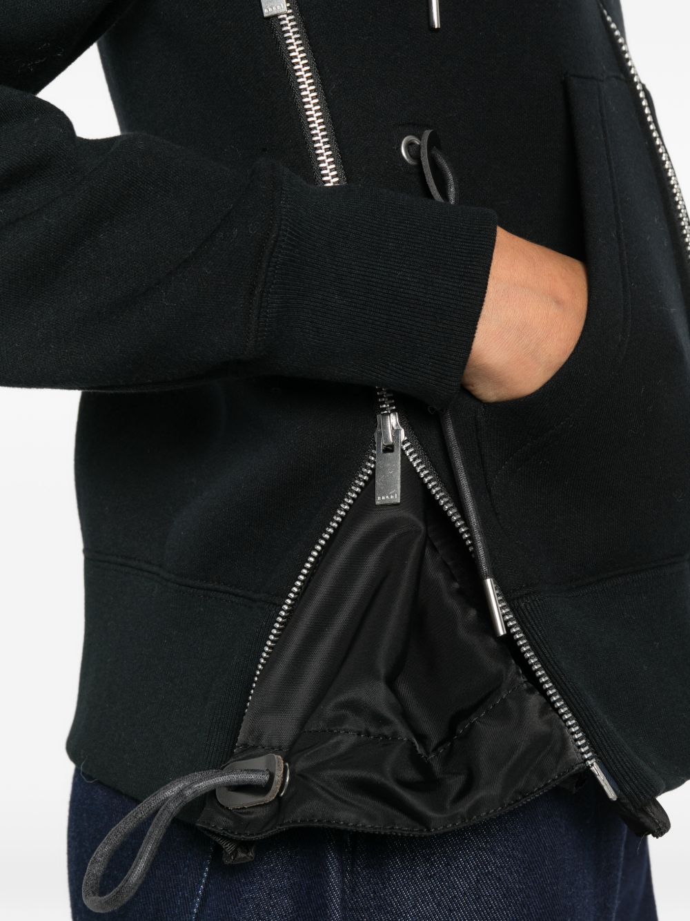 Sacai Women Cotton Zipped Hoodie SACAI