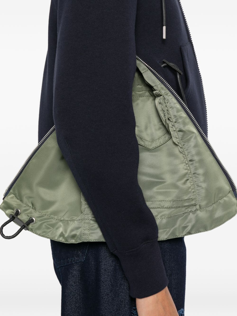 Sacai Women Cotton Zipped Hoodie SACAI
