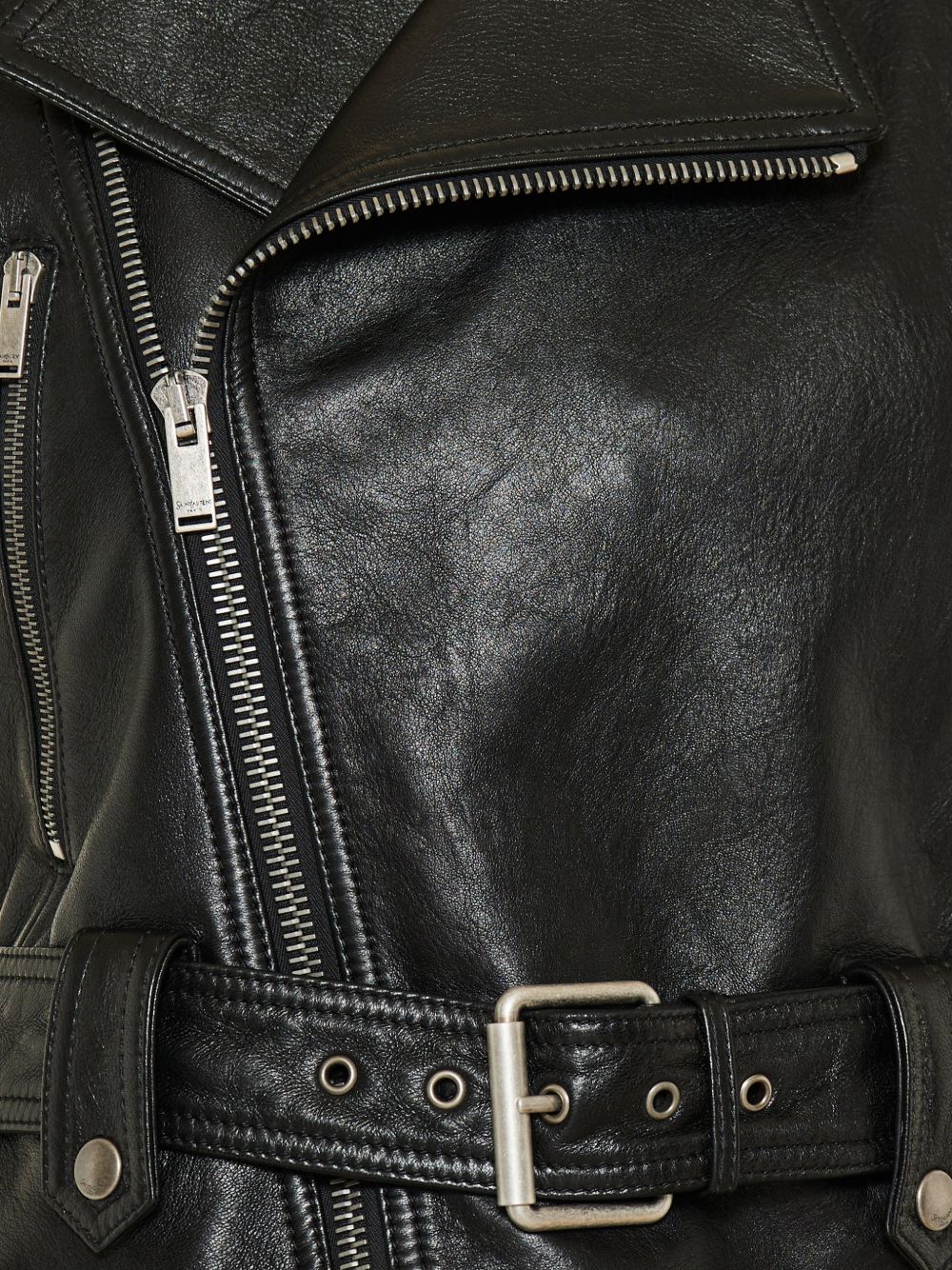 Saint Laurent Women Leather Biker Vest SAINT LAURENT