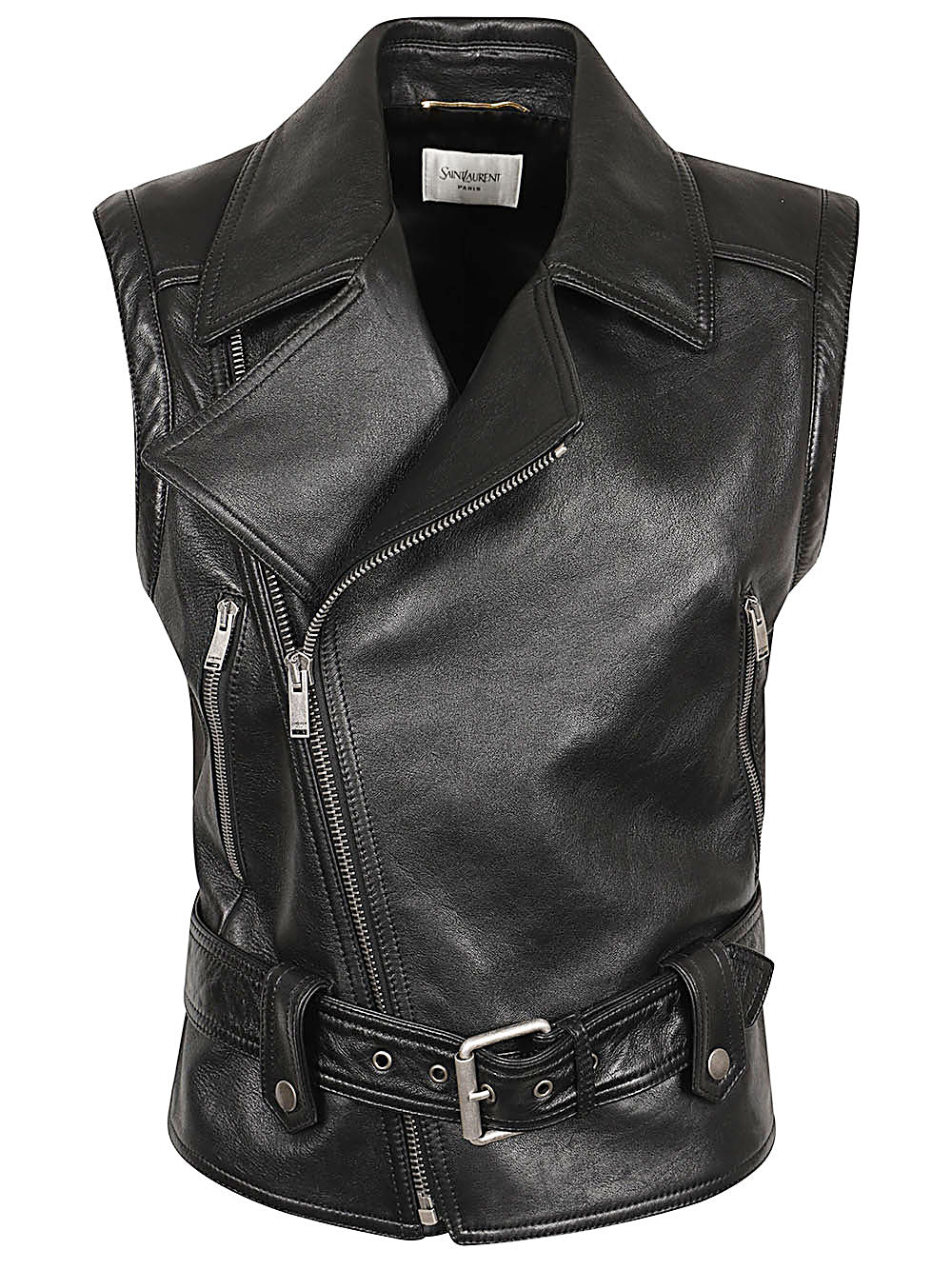 Saint Laurent Women Leather Biker Vest SAINT LAURENT