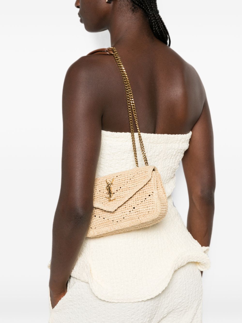 Saint Laurent Women Loulou Rafia Mini Bag SAINT LAURENT