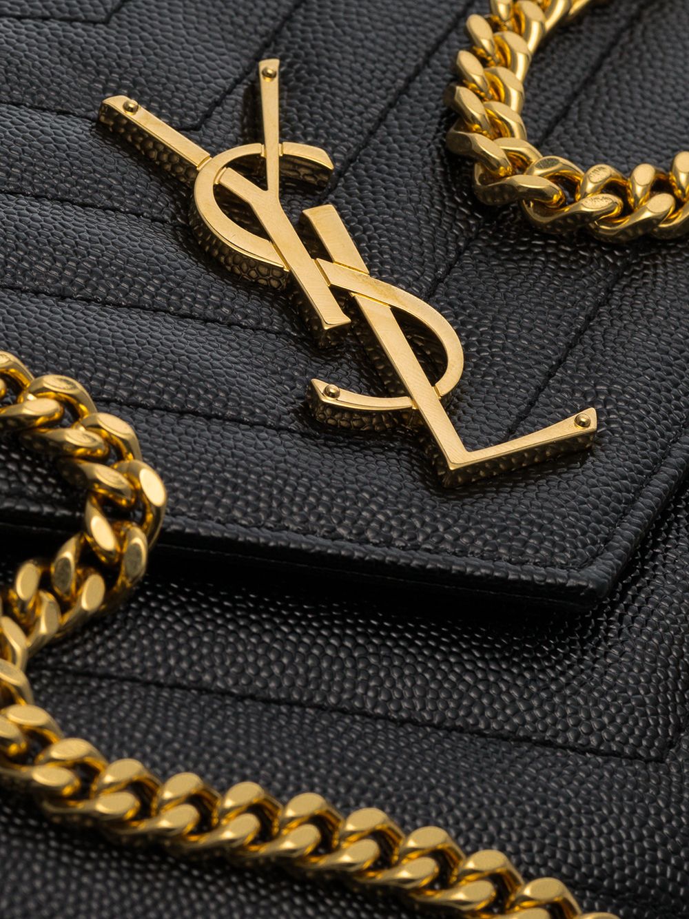 Saint Laurent Women Cassandre Leather Wallet On Chain SAINT LAURENT