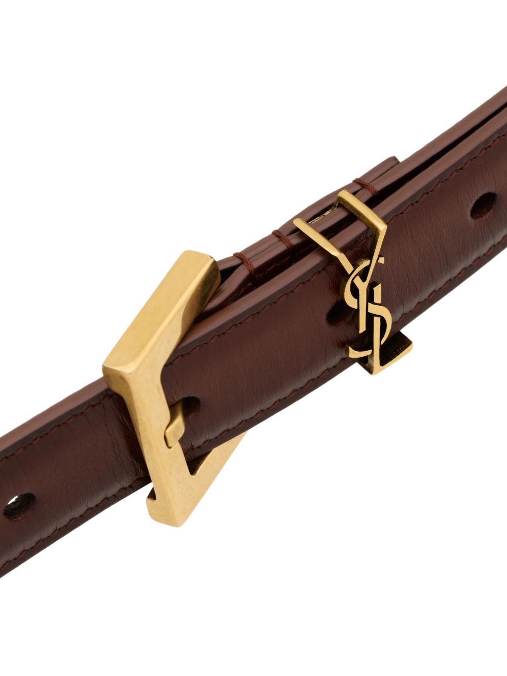 Saint Laurent Women Cassandre Leather Belt SAINT LAURENT