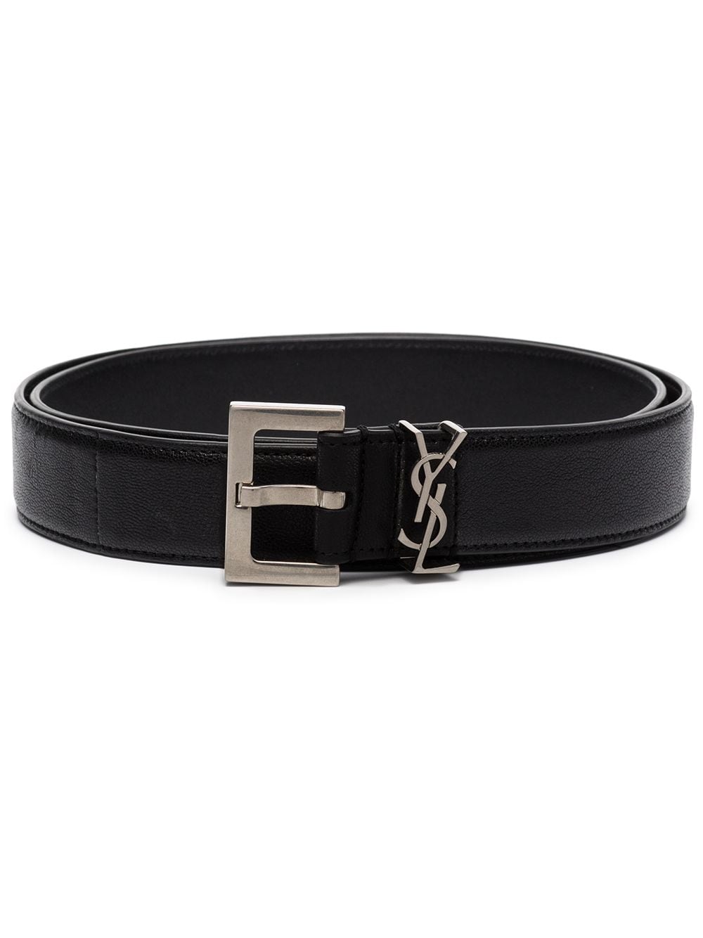 Saint Laurent Men Cassandre Leather Belt