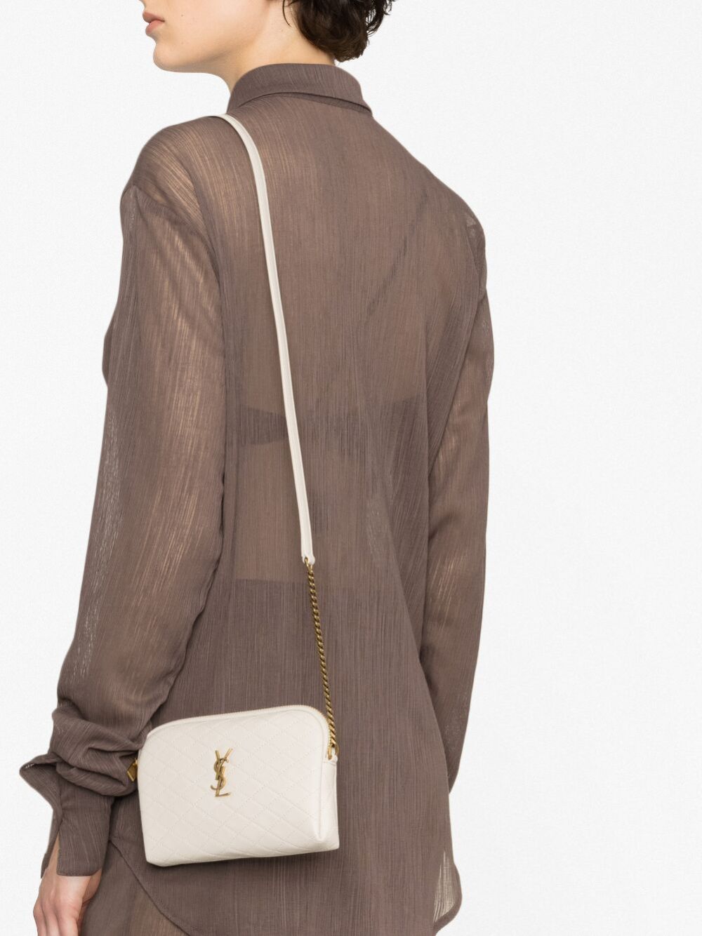 Saint Laurent Women Gaby Mini Leather Crossbody Bag SAINT LAURENT