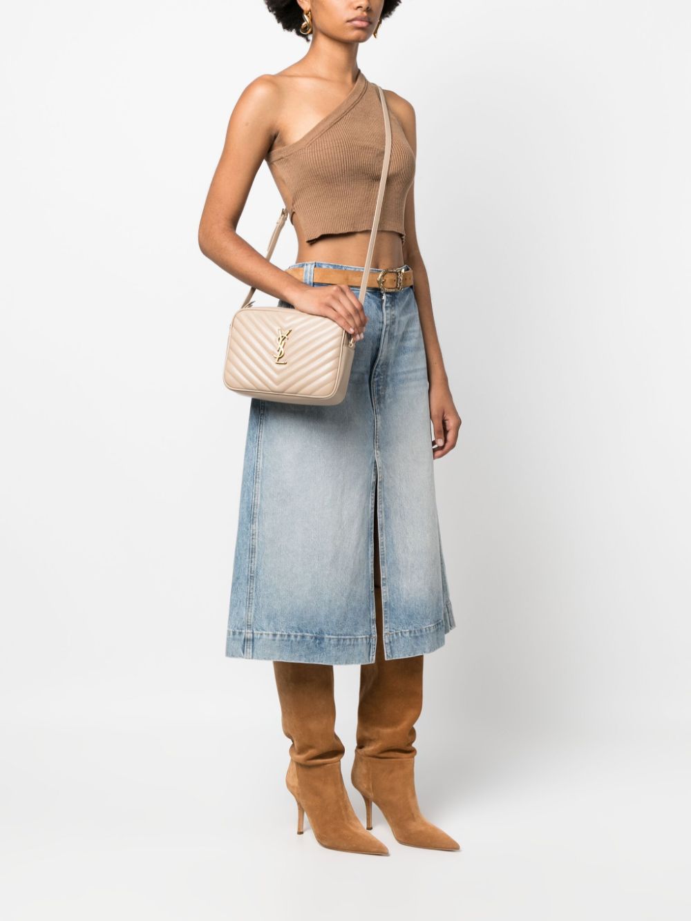 Saint Laurent Women Lou Leather Crossbody Bag