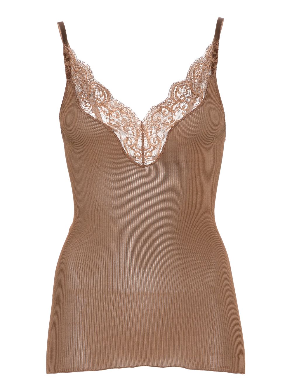 Saint Laurent Women Lace Silk Top SAINT LAURENT