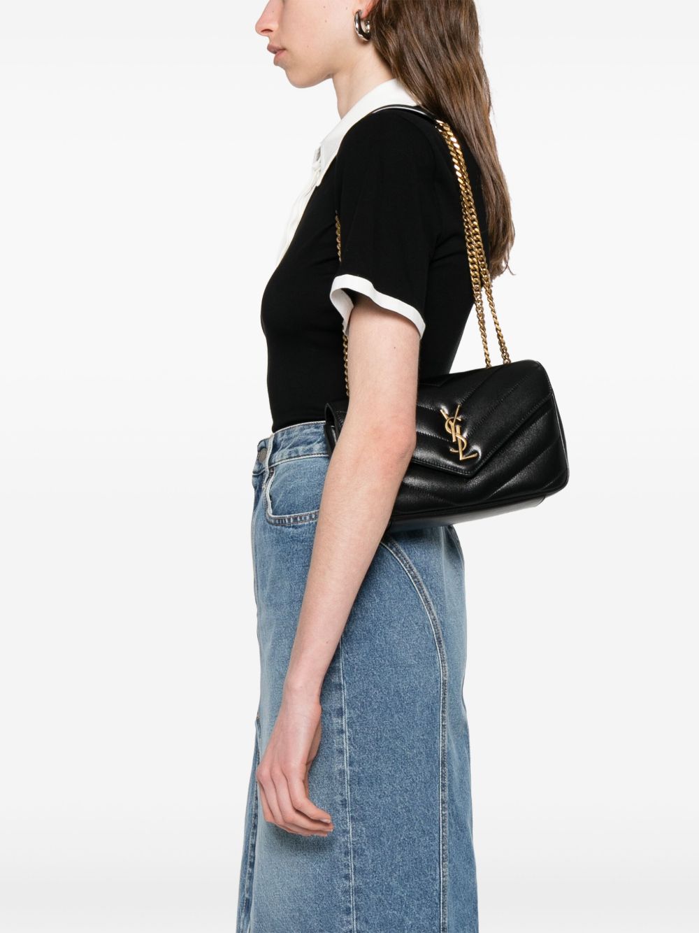 Saint Laurent Women Loulou Small Leather Shoulder Bag SAINT LAURENT