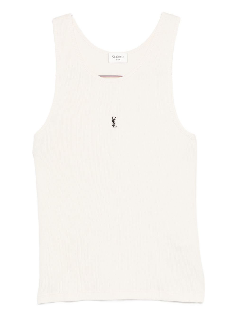 Saint Laurent Women Logo Cotton Tank Top SAINT LAURENT