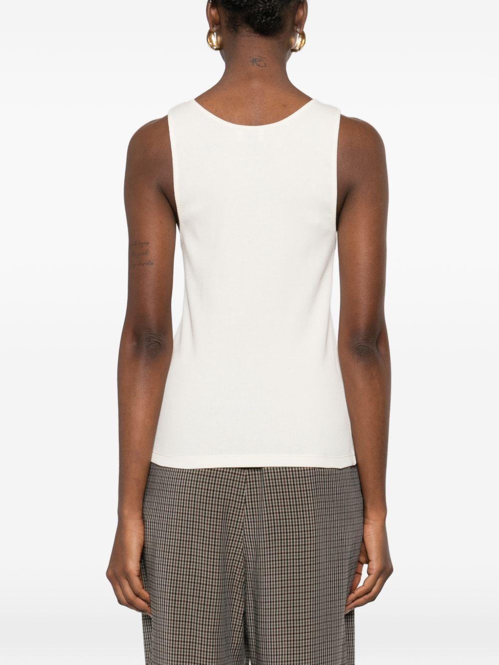 Saint Laurent Women Logo Cotton Tank Top SAINT LAURENT