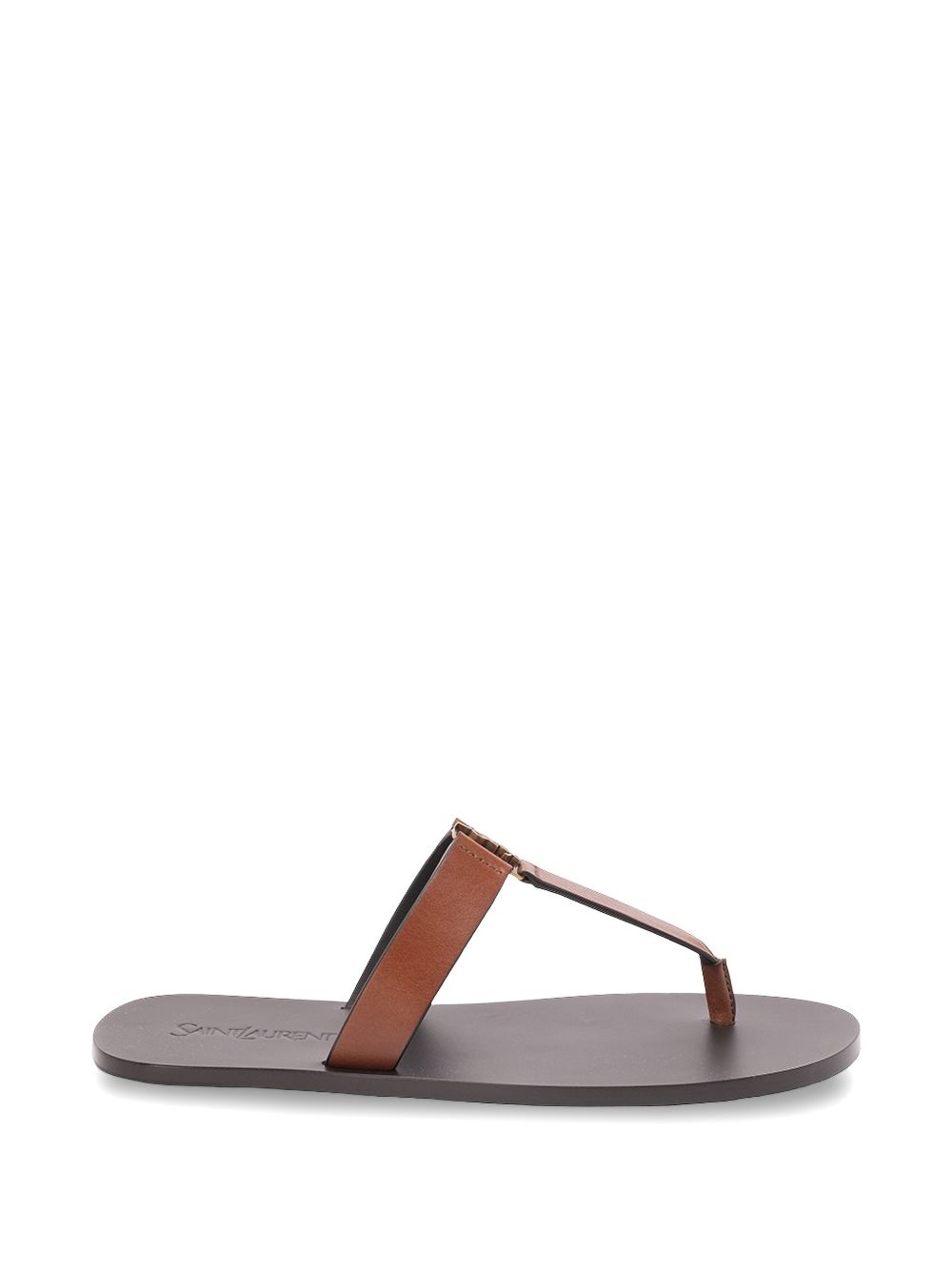 Saint Laurent Women Cassandra Leather Thong Sandals SAINT LAURENT
