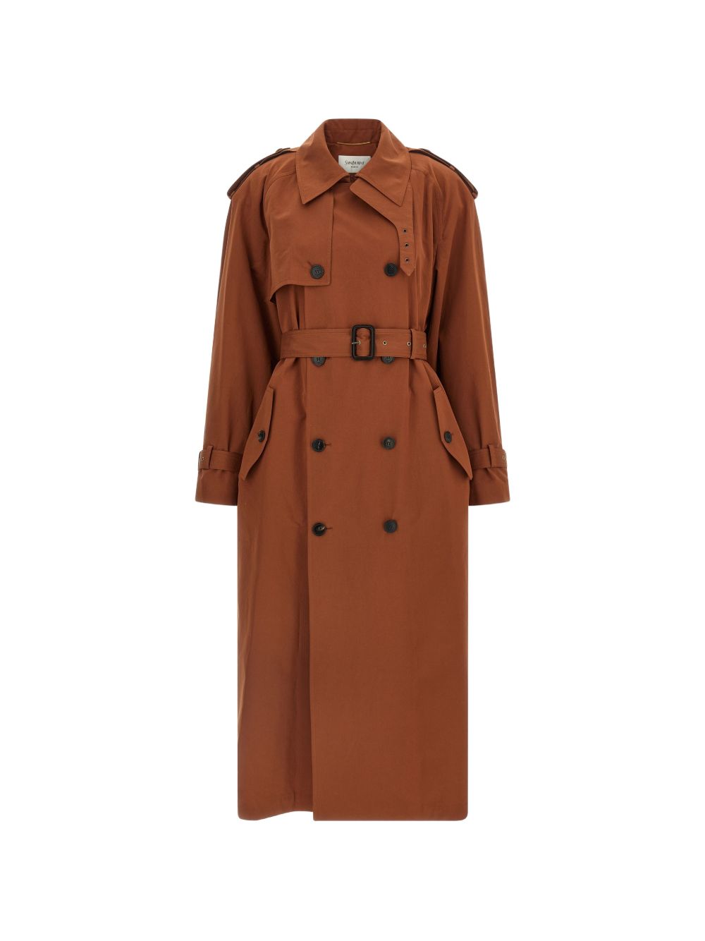 Saint Laurent Women Cotton And Silk Trench Coat SAINT LAURENT