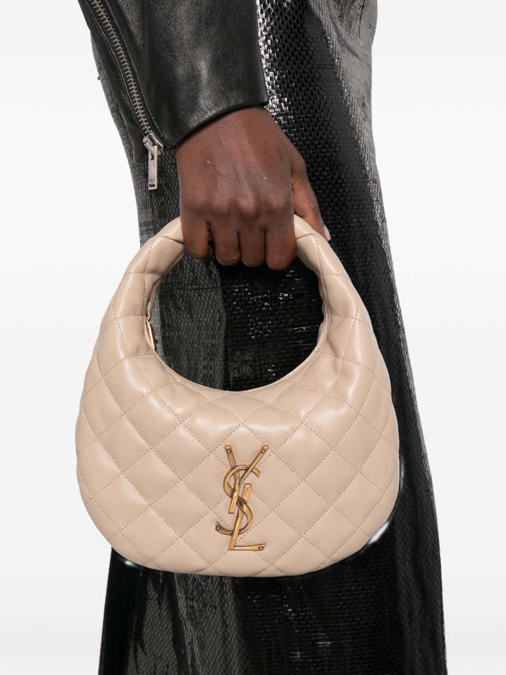 Saint Laurent Women Icarino Leather Hobo Bag SAINT LAURENT