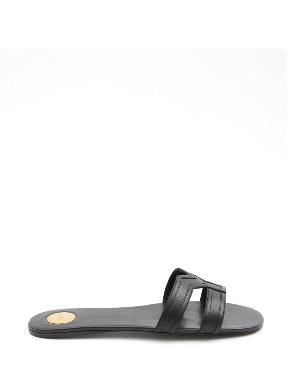 Saint Laurent Women Mabrouka Leather Flat Sandals SAINT LAURENT