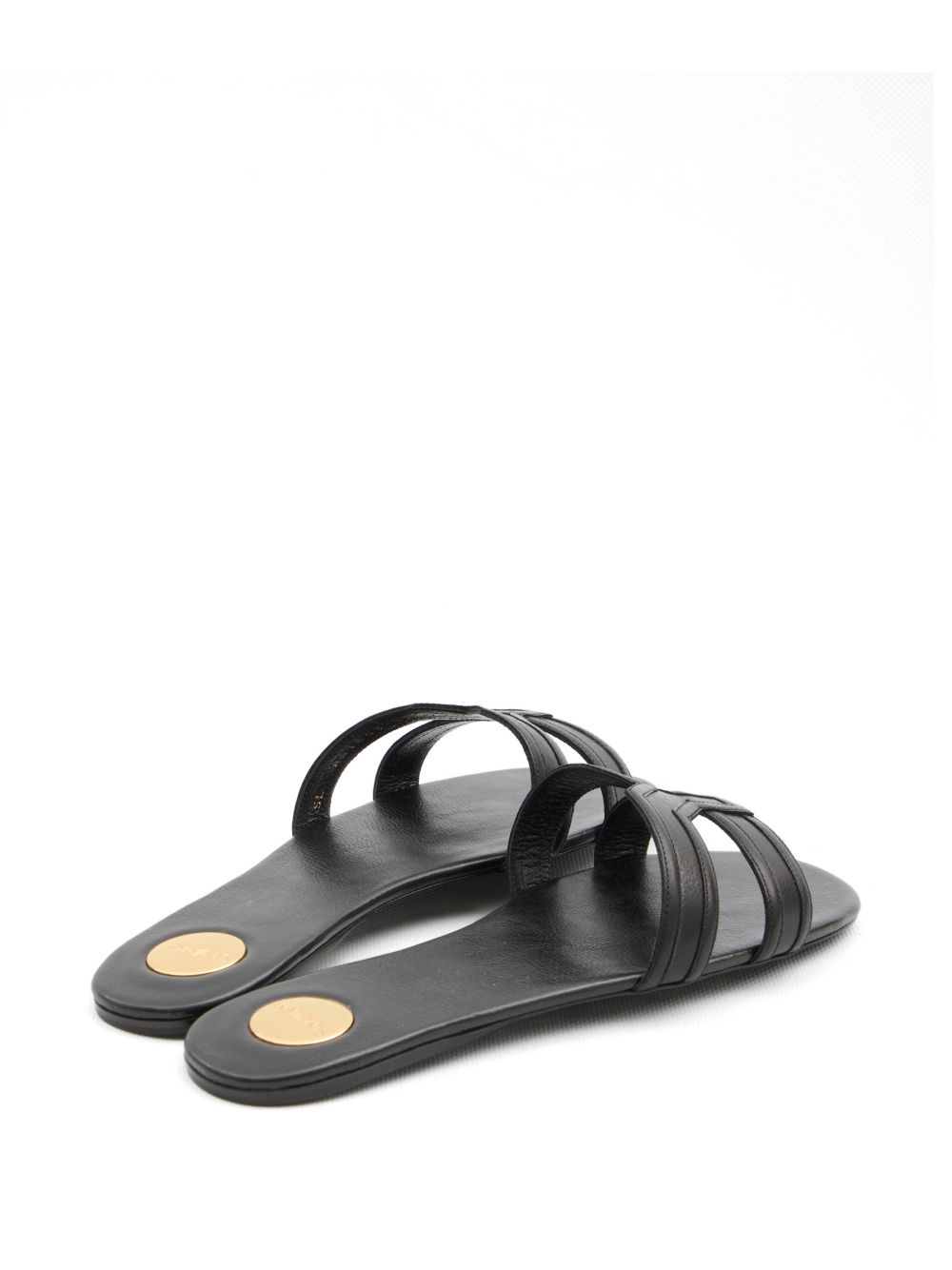 Saint Laurent Women Mabrouka Leather Flat Sandals SAINT LAURENT