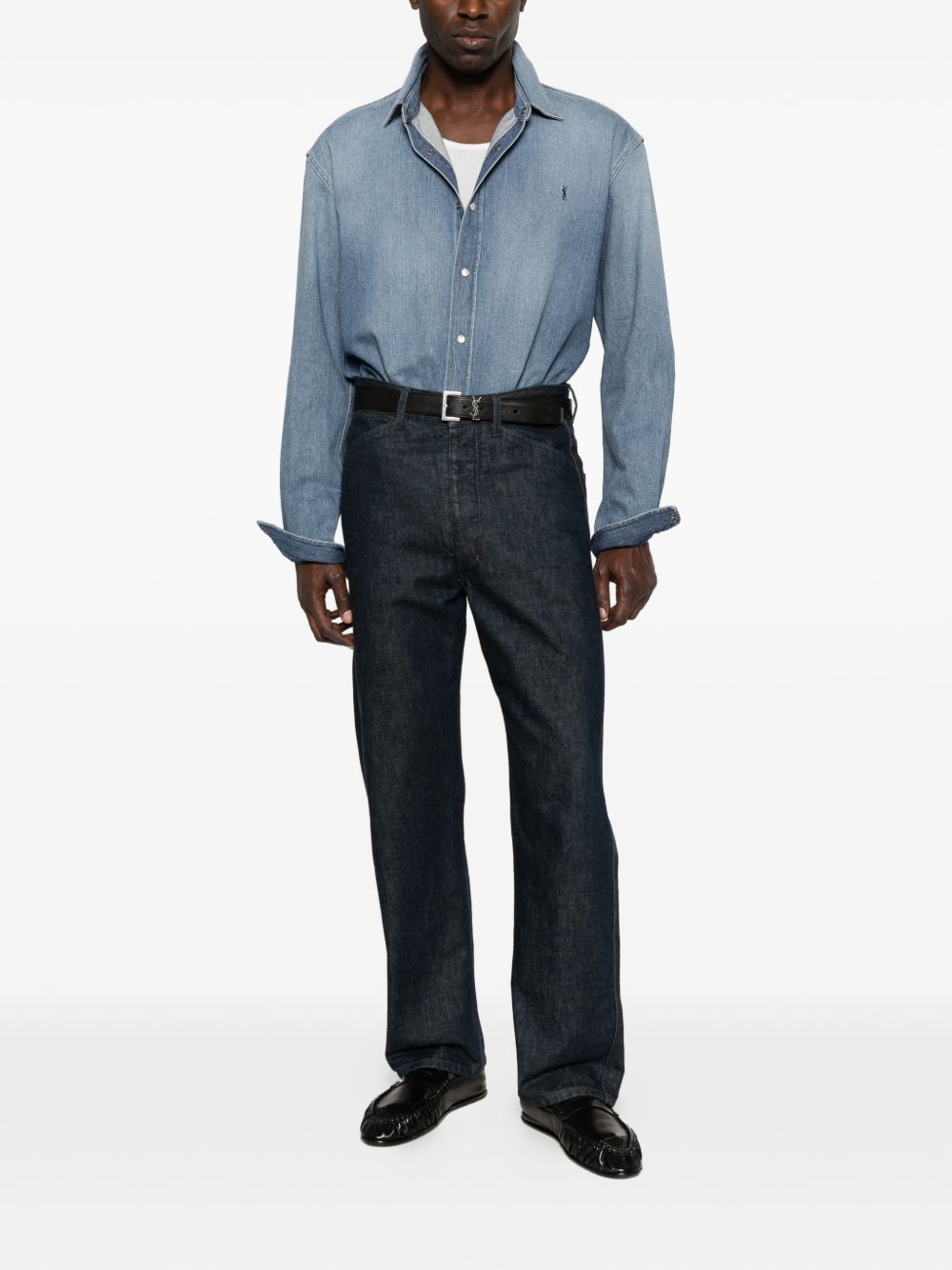 Saint Laurent Men Denim Cotton Shirt SAINT LAURENT