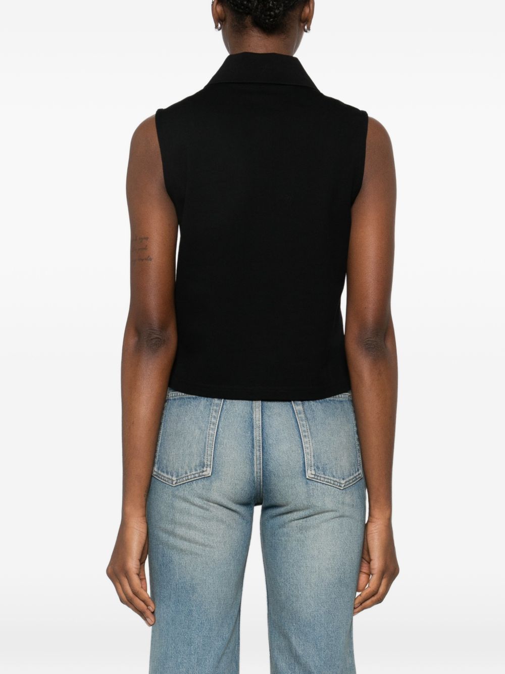 Saint Laurent Women Cotton Sleeveless Polo Shirt SAINT LAURENT