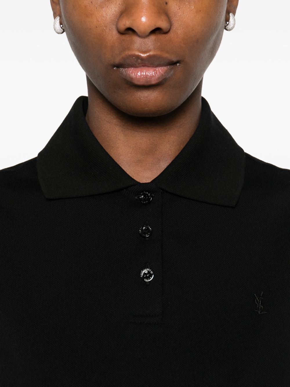 Saint Laurent Women Cotton Sleeveless Polo Shirt SAINT LAURENT