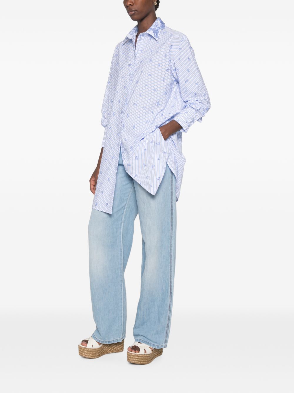 Ermanno Scervino Women Cotton Oversized Shirt ERMANO SCERVINO