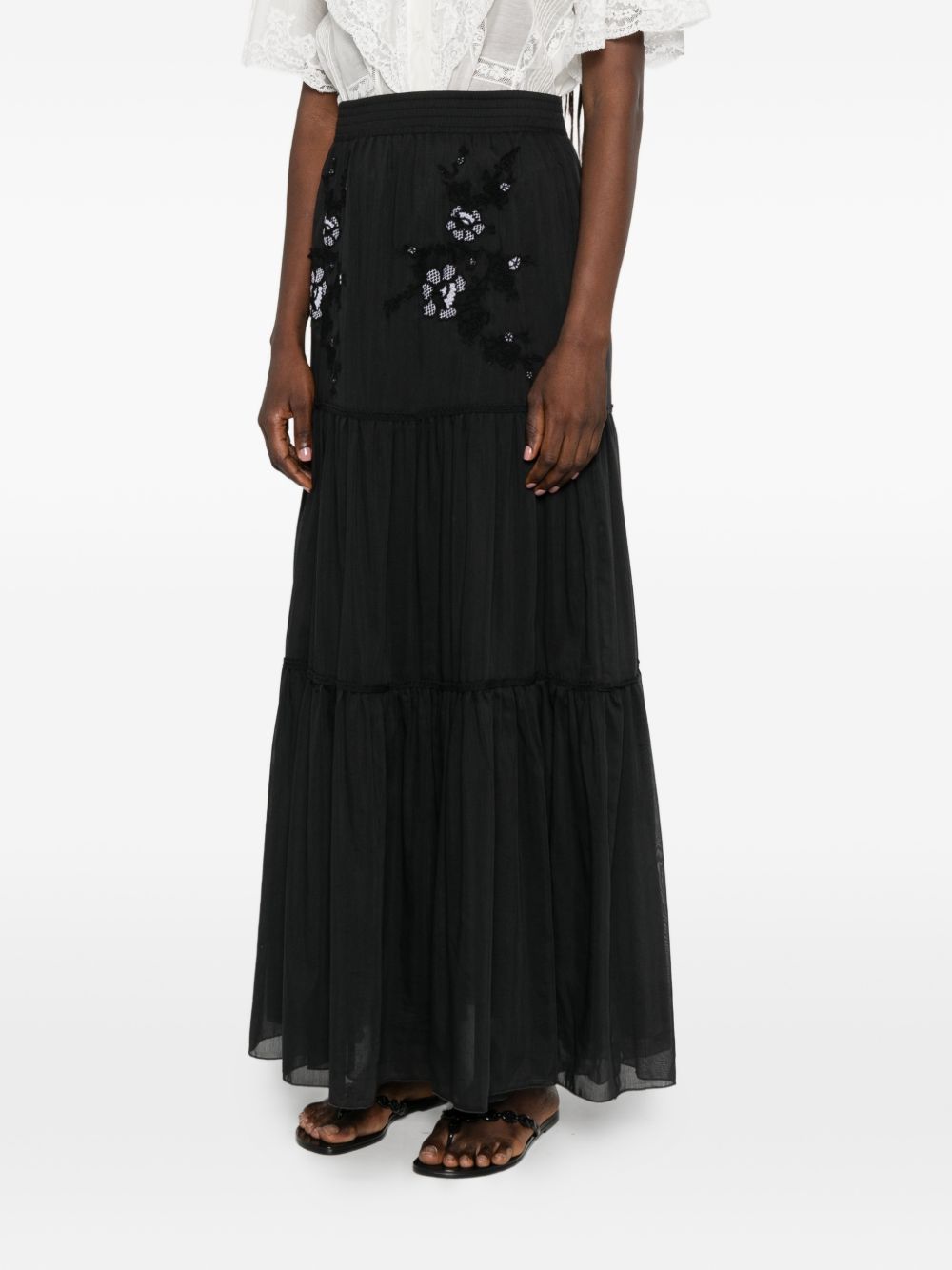Ermanno Scervino Women Cotton Long Skirt ERMANO SCERVINO
