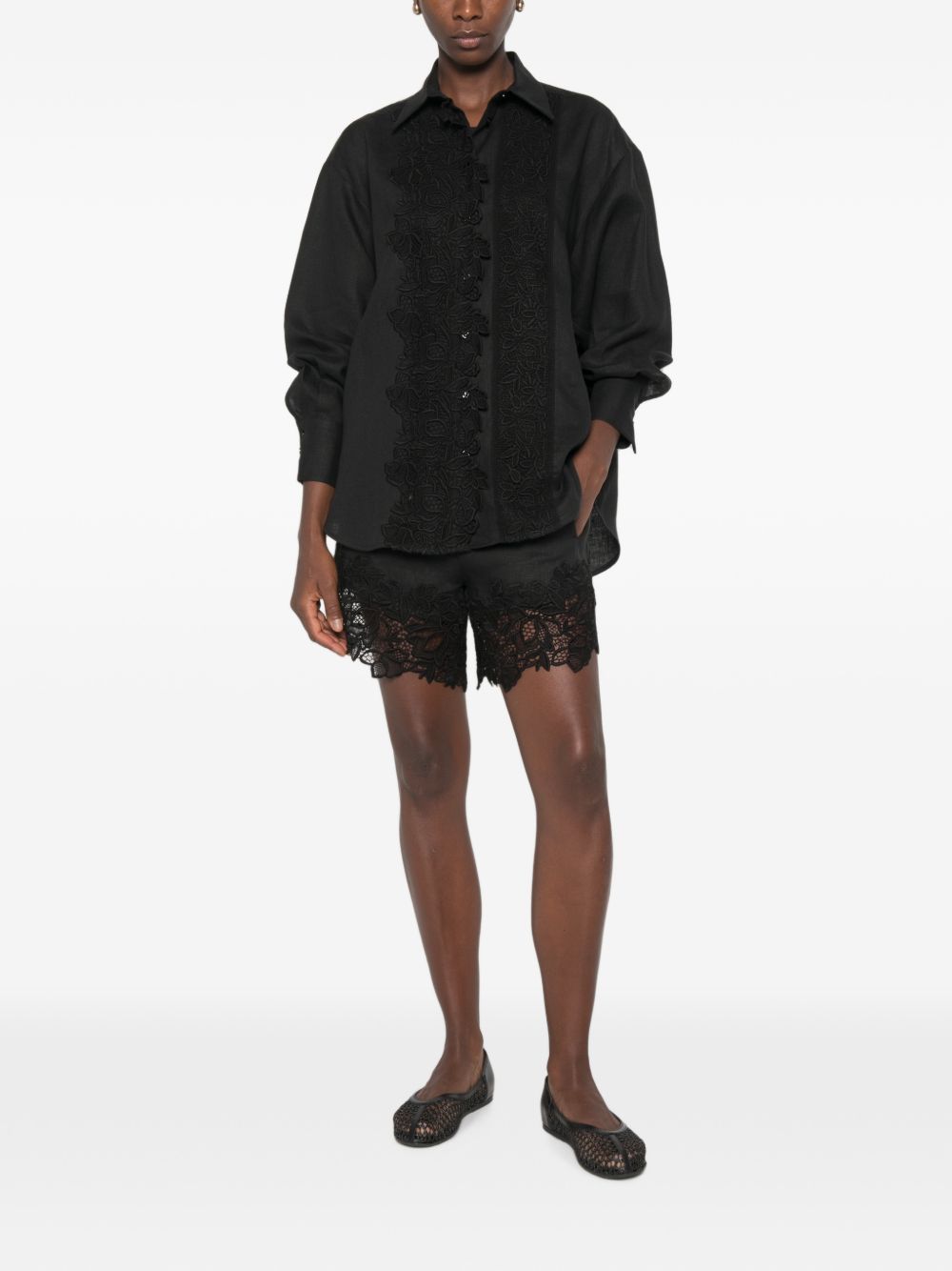 Ermanno Scervino Women Embroidered Linen Shorts ERMANO SCERVINO