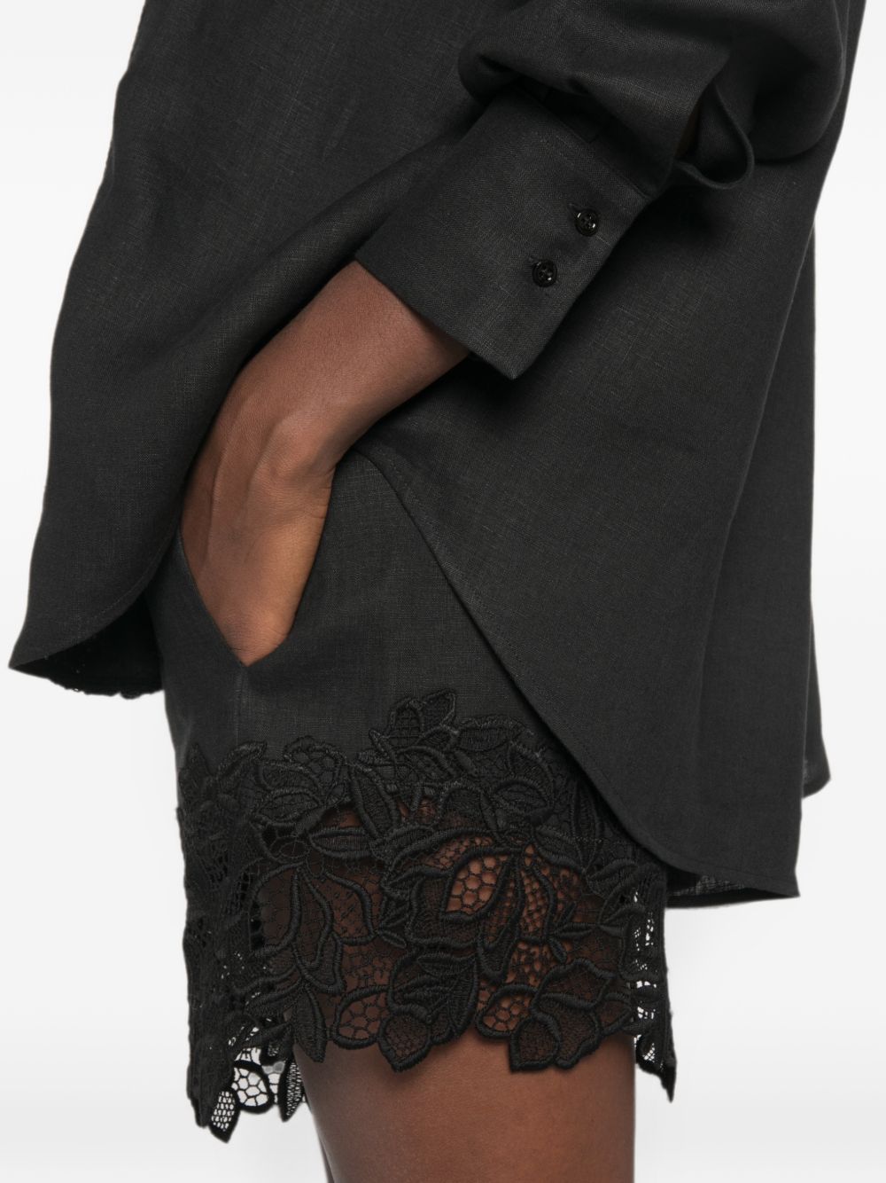 Ermanno Scervino Women Embroidered Linen Shorts ERMANO SCERVINO