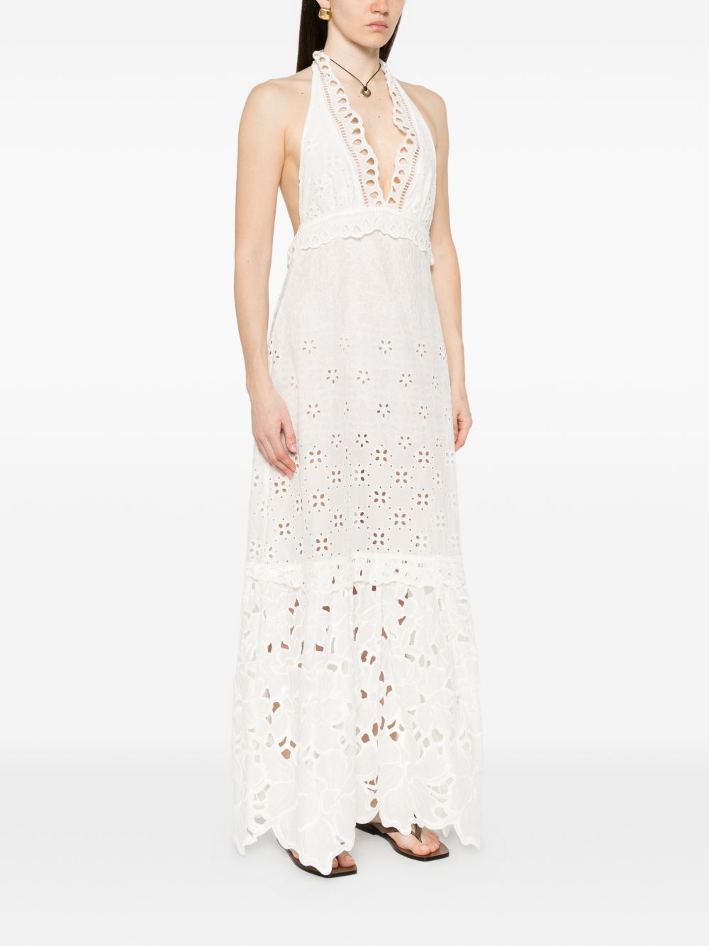 Ermanno Scervino Women Lace Cotton Long Dress ERMANO SCERVINO