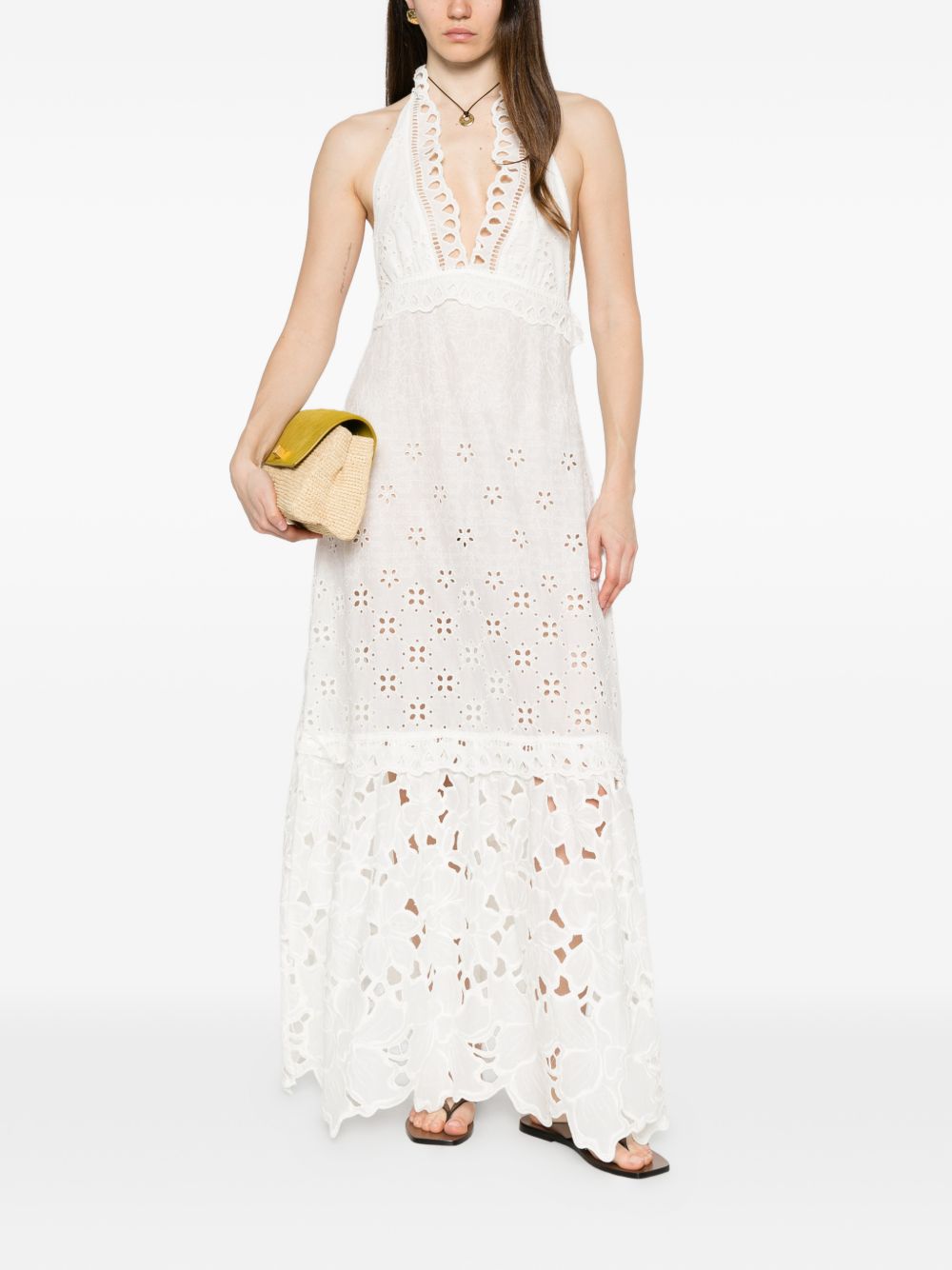 Ermanno Scervino Women Lace Cotton Long Dress ERMANO SCERVINO
