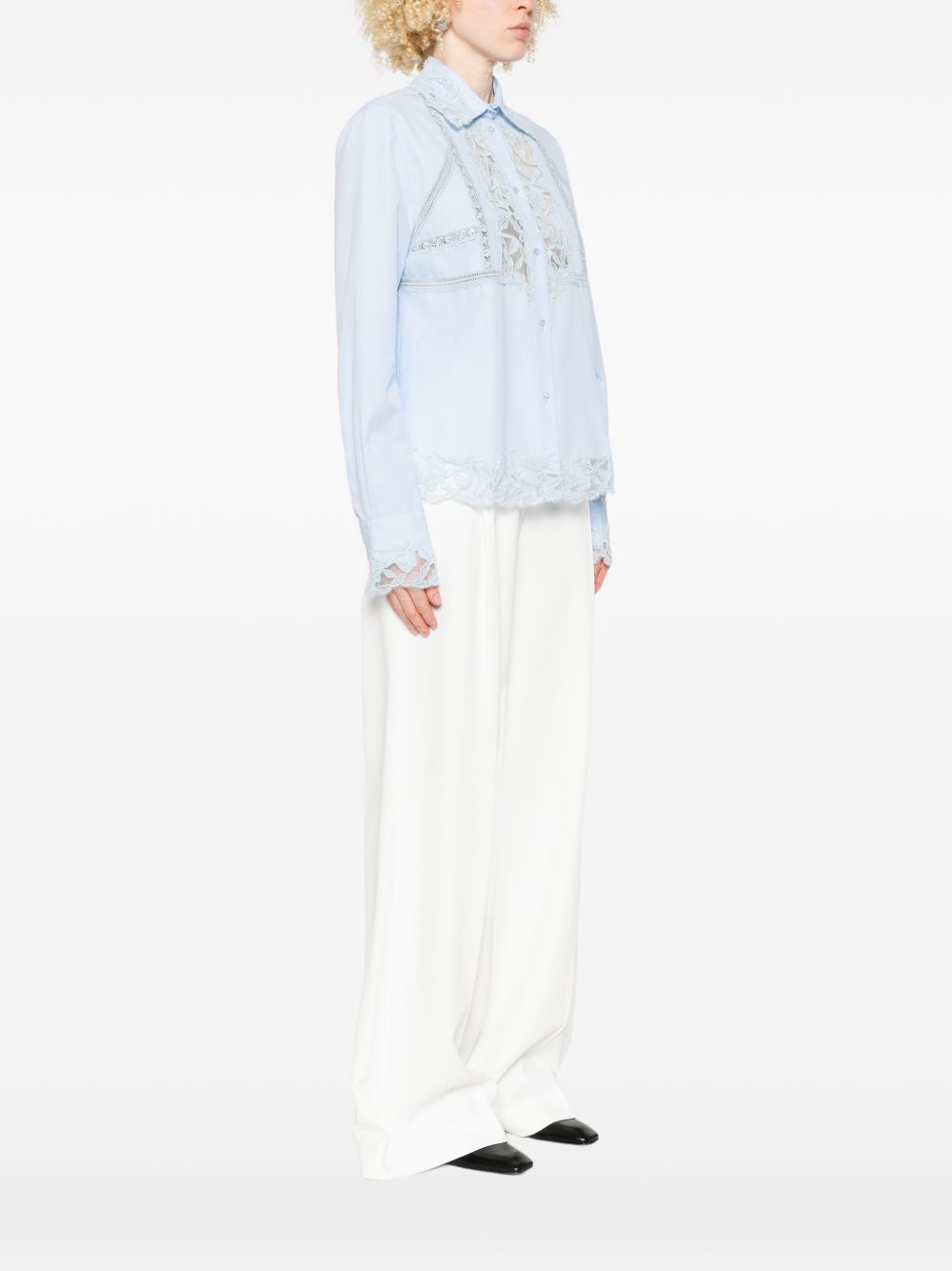Ermanno Scervino Women Embroidered Cotton Shirt ERMANO SCERVINO