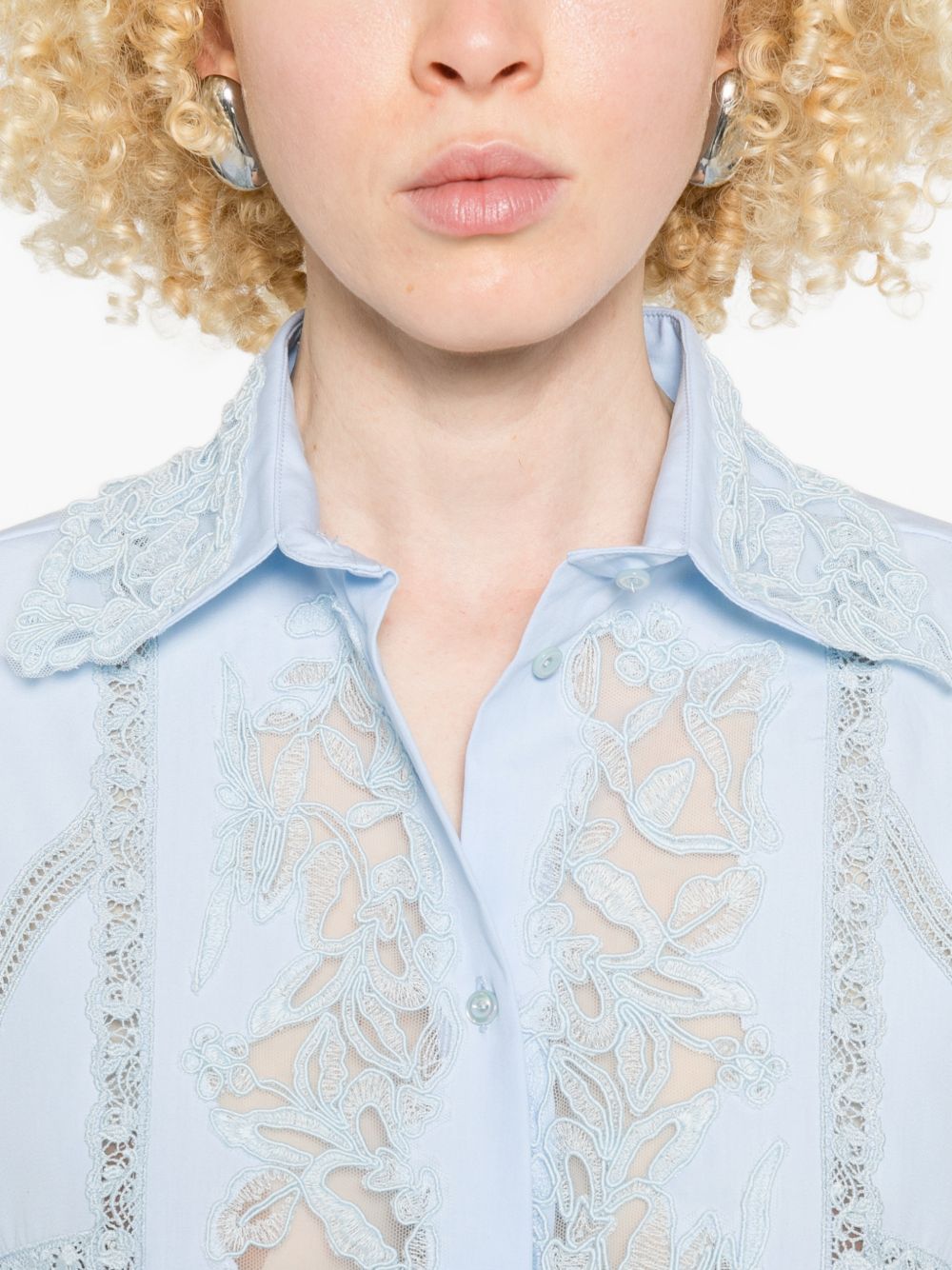 Ermanno Scervino Women Embroidered Cotton Shirt ERMANO SCERVINO