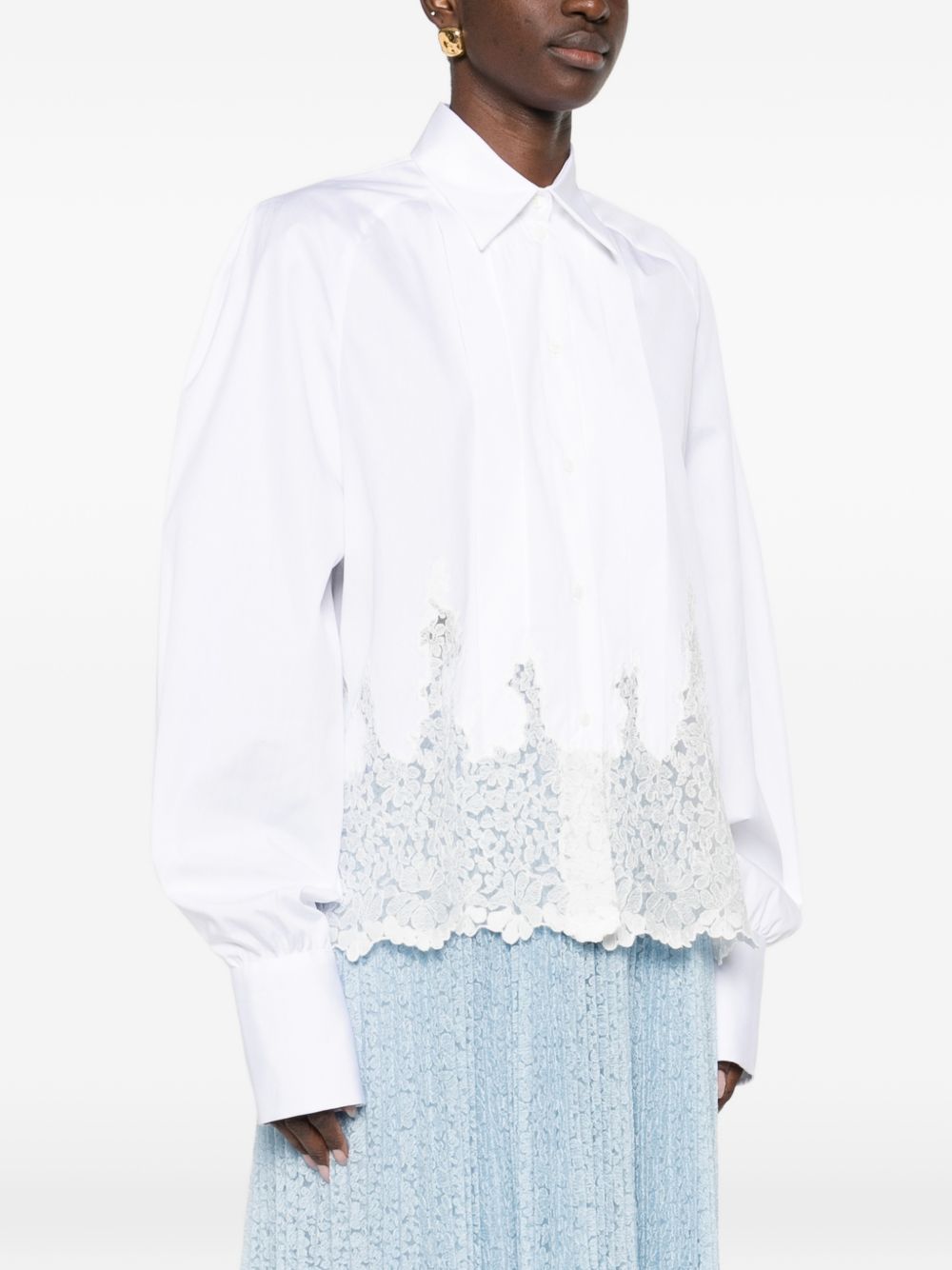 Ermanno Scervino Women Cotton Embroidered Shirt ERMANO SCERVINO