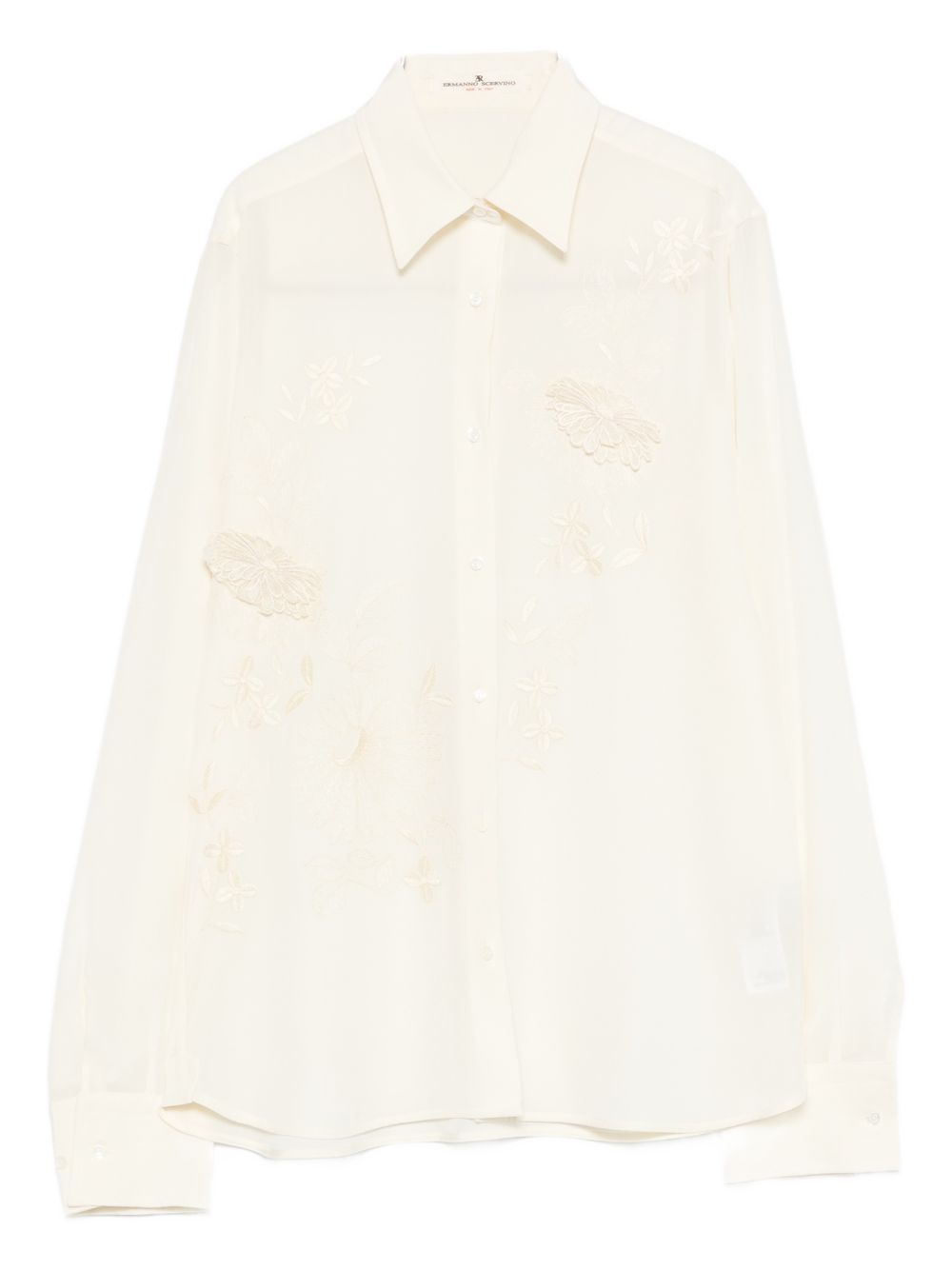 Ermanno Scervino Women Embroidered Silk Shirt ERMANO SCERVINO