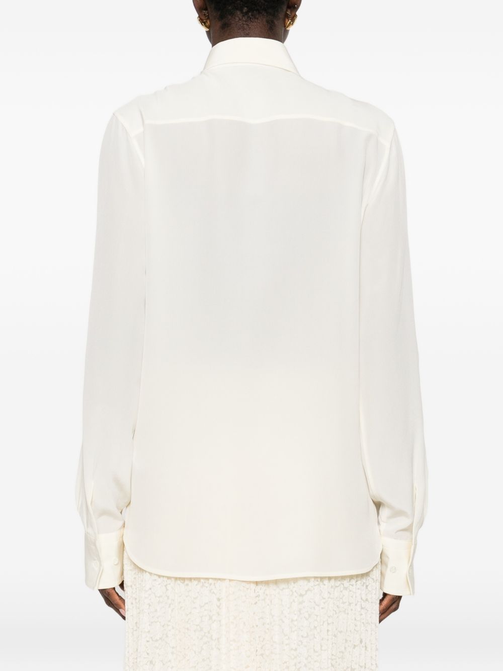 Ermanno Scervino Women Embroidered Silk Shirt ERMANO SCERVINO