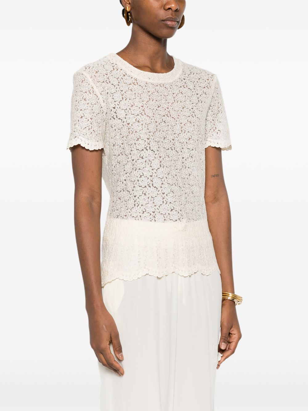 Ermanno Scervino Women Embroidered T-Shirt ERMANO SCERVINO