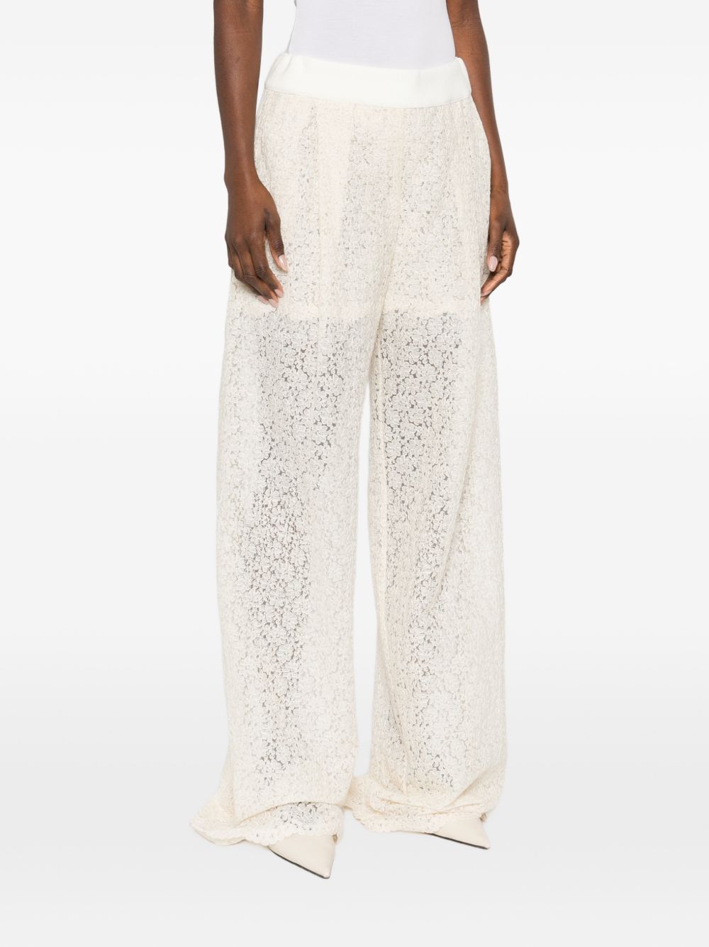 Ermanno Scervino Women Embroidered Wide-Leg Trousers ERMANO SCERVINO