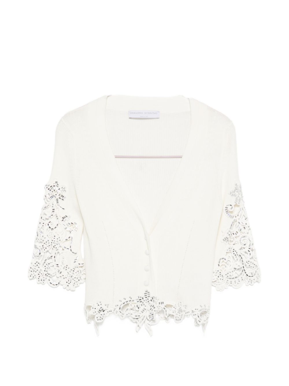 Ermanno Scervino Women Embroidered Cotton Cardigan ERMANO SCERVINO