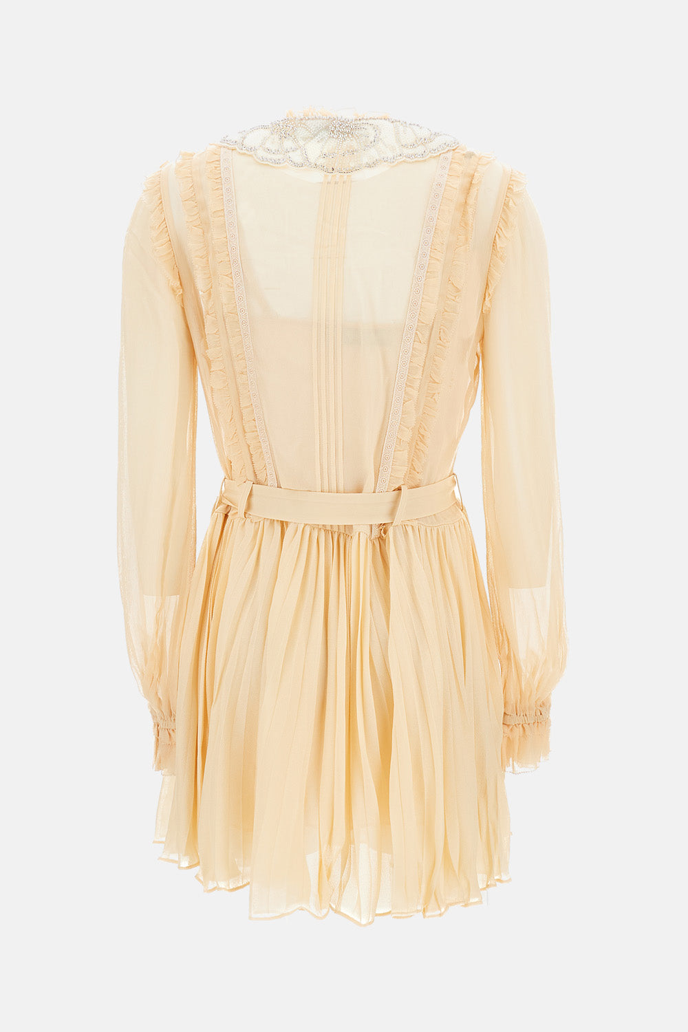 Self-Portrait Women Pleated Georgette Mini Dress SELF-PORTRAIT