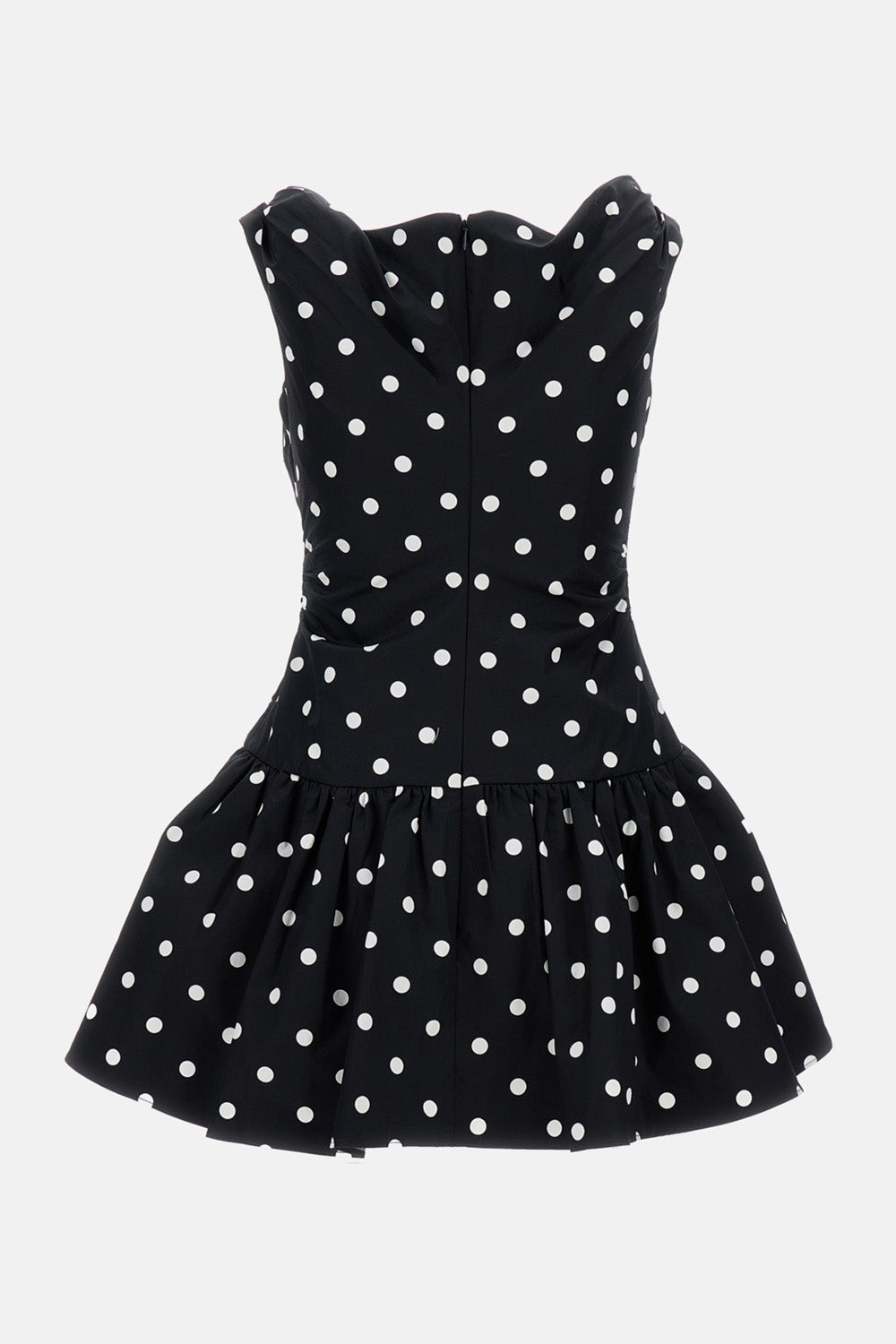 Self-Portrait Women Black Polka Dot Cotton Mini Dress