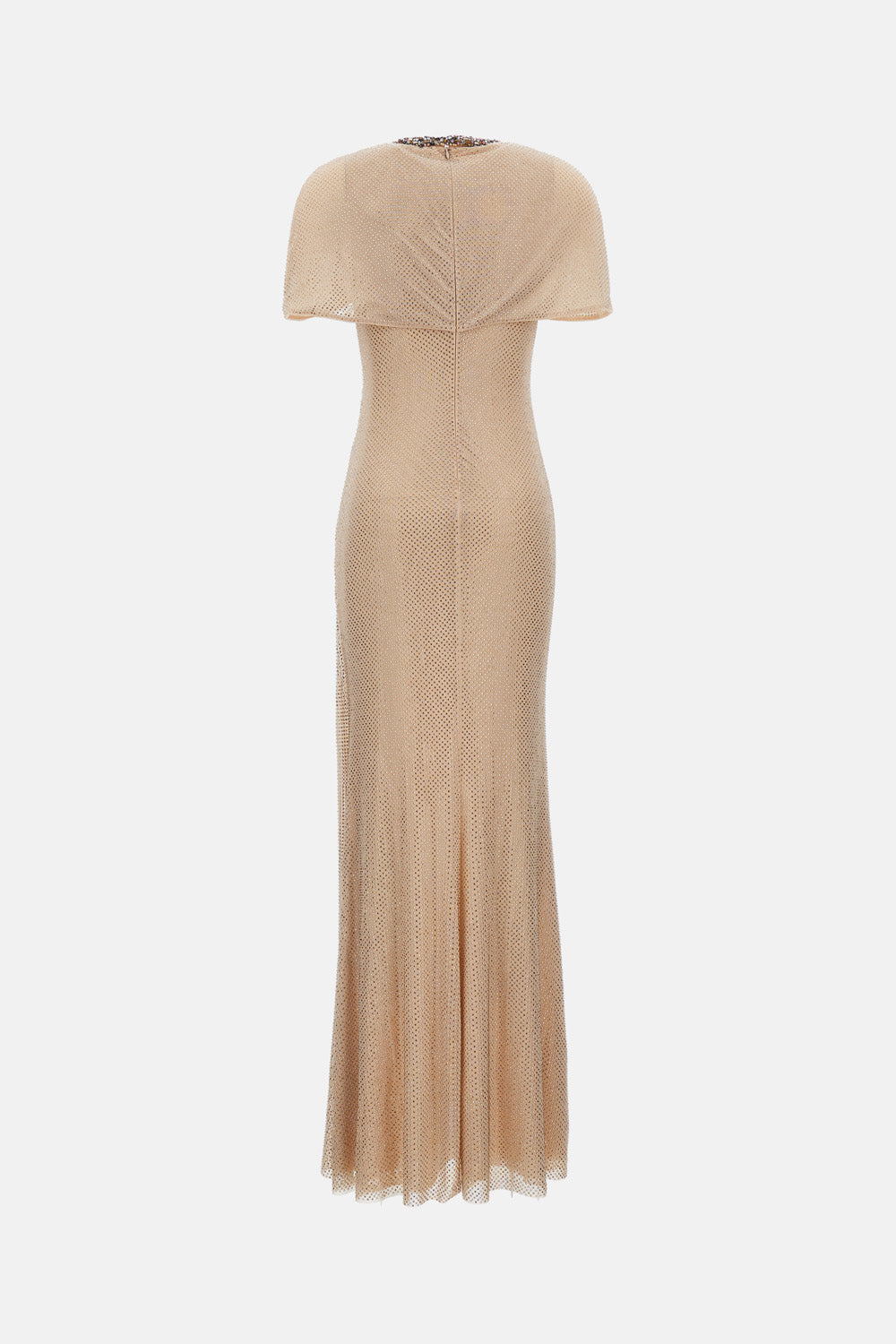 Self-Portrait Women Champagne Rhinestone Maxi Dress SELF-PORTRAIT