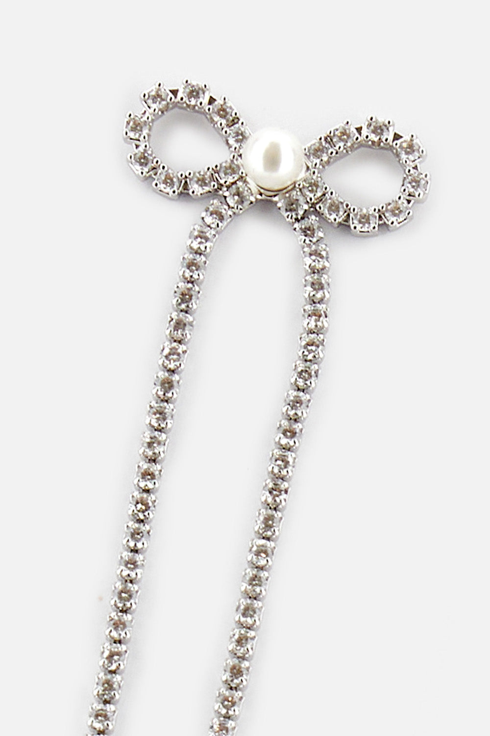 Self-Portrait Women Crystal Droplet Bow Earrings SELF-PORTRAIT